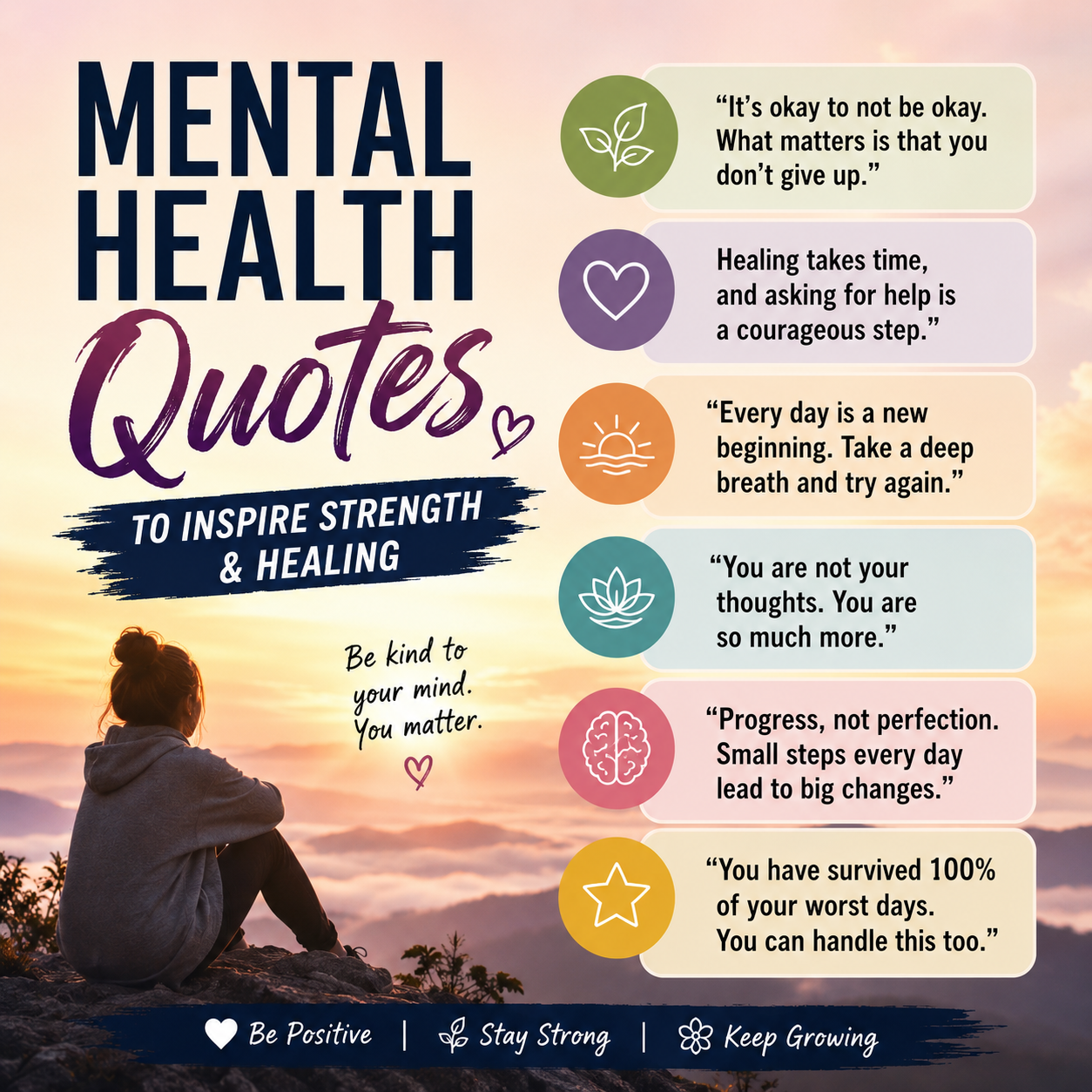 Mental Health Quotes to Inspire Strength & Healing