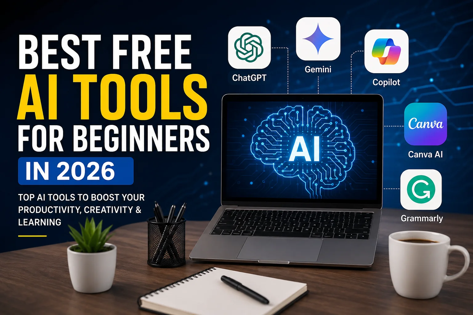 Best Free AI Tools for Beginners 2026 (Complete Guide)